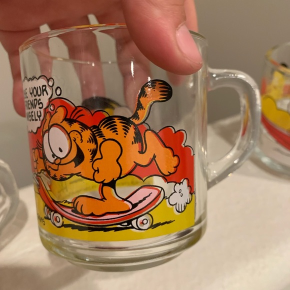 Vintage 1988 Garfield McDonald’s glass cups - Picture 7 of 9